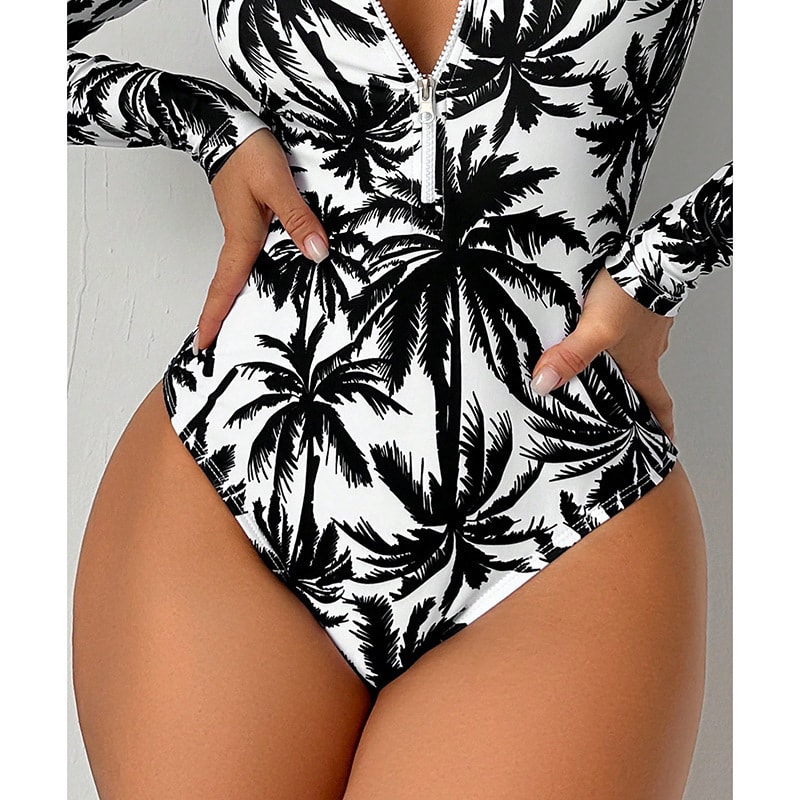 Print Diving Suit Beach Sexy Swimsuit Bikini Foreign Trade One Piece Swimsuit