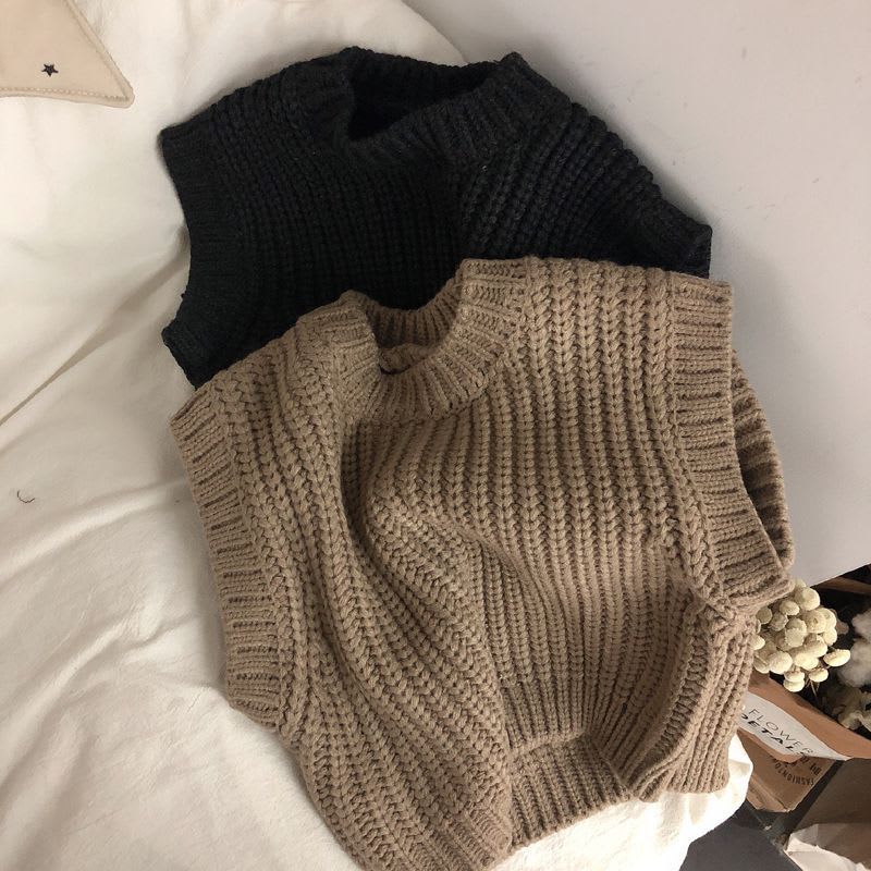 Children's Thick Stripe Thickened Wool Vest Pullover Sweater For Boys And Girls view 11