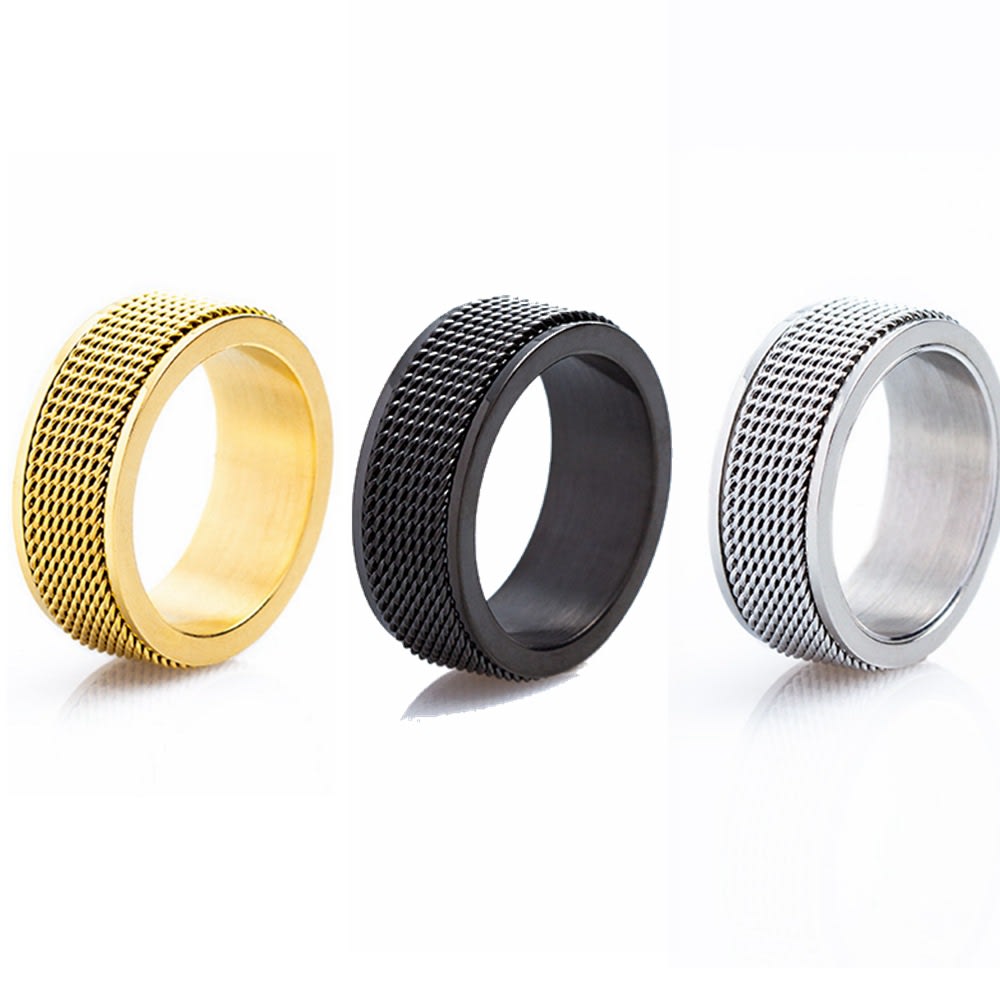 8MM Men's Titanium Steel Outdoor Decompression Rotating Ring view 7