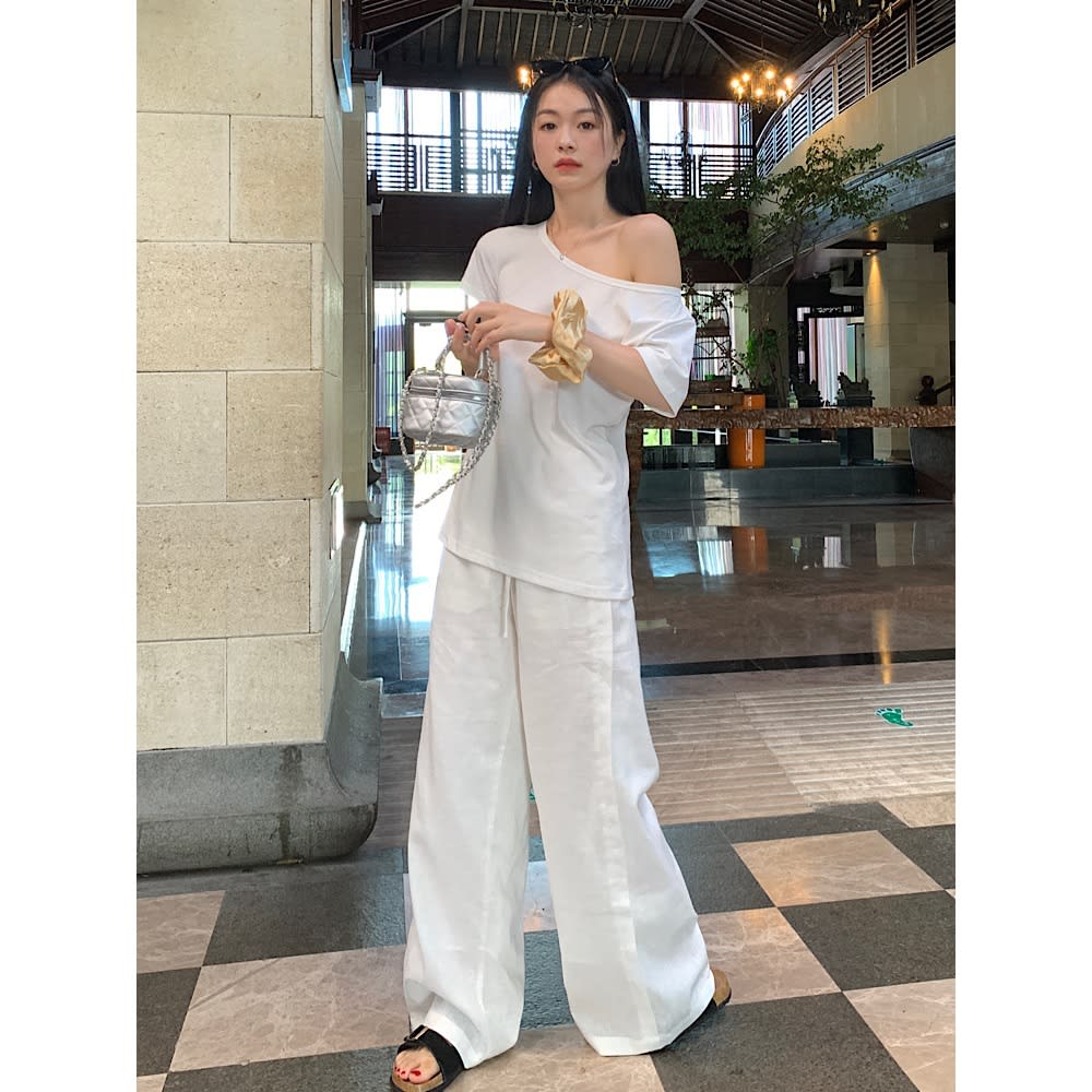 Loose Slimming And All-matching Casual Wide-leg Pants view 4