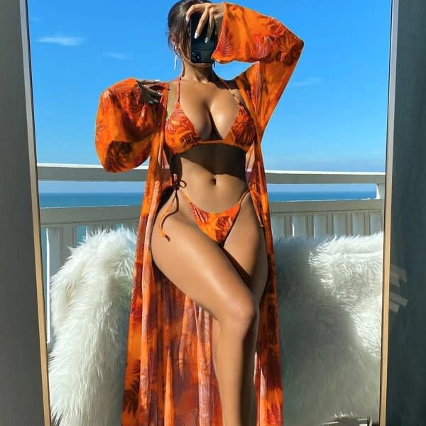 Split Long Sleeve Ins Blouse Banded Bikini view 28
