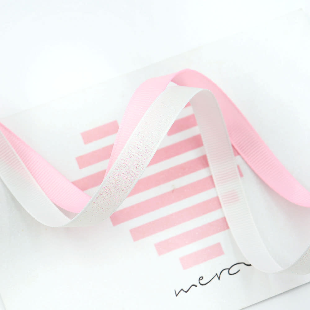 Sprinkle Colorful Glittering Powder Scene Decoration Gift Packaging Ribbed Band Silk Ribbon Webbing view 3
