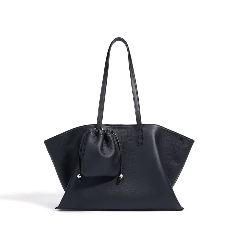 Black Large Capacity Women's Hand Shoulder Bag Underarm Top Layer view 7