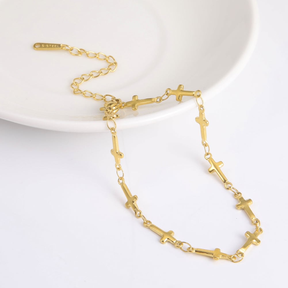 Fashion Cross Stainless Steel Necklace Hip Hop view 3