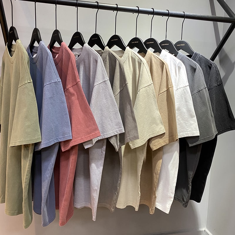 Washed And Worn Dyed Bright White Short Sleeve T-shirt view 12