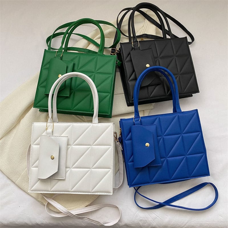 Fashion Plaid Shoulder With Small Wallet Simple Elegant Portable Square Tots Women's Handbag view 9