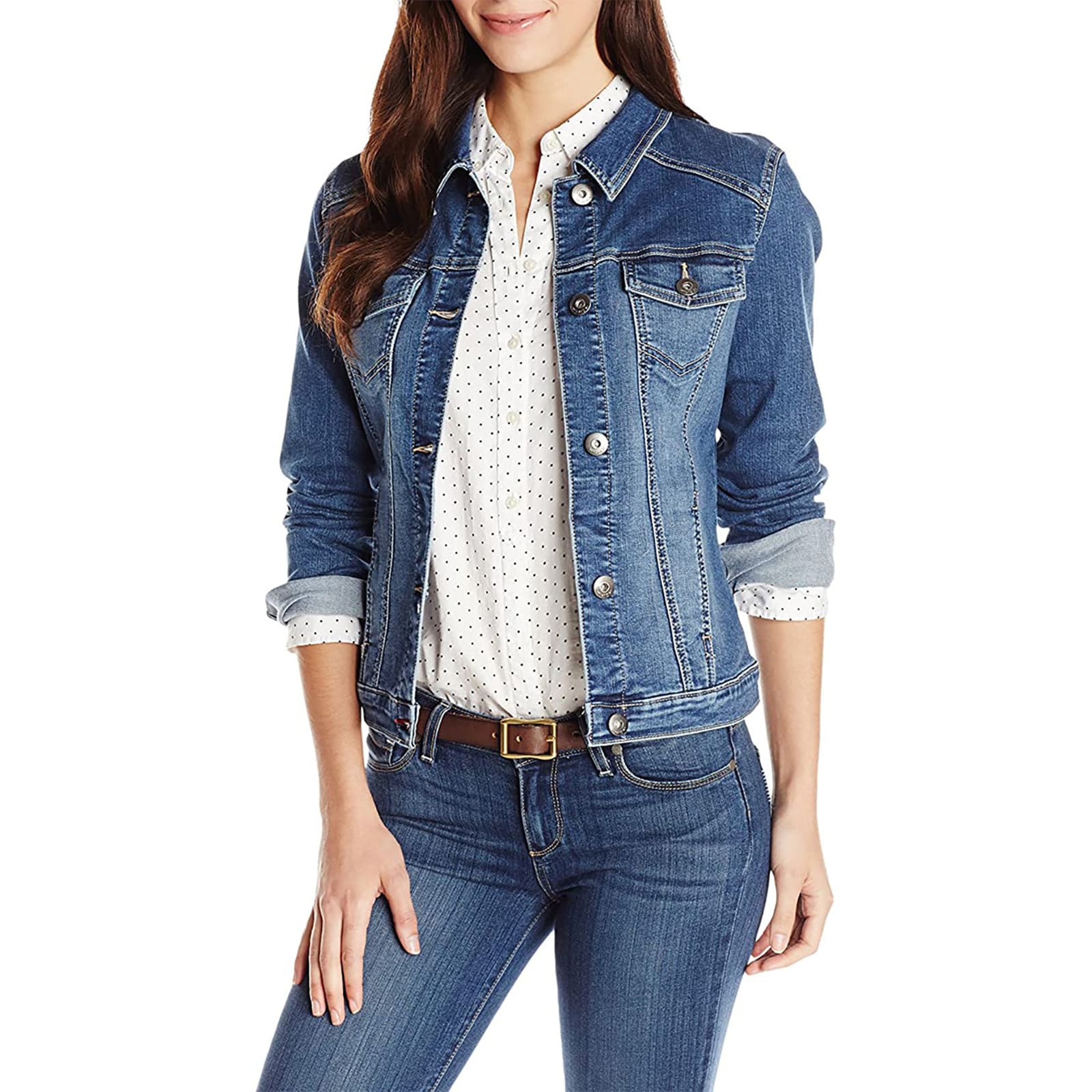 Denim Coat Women's Slim Jacket view 2