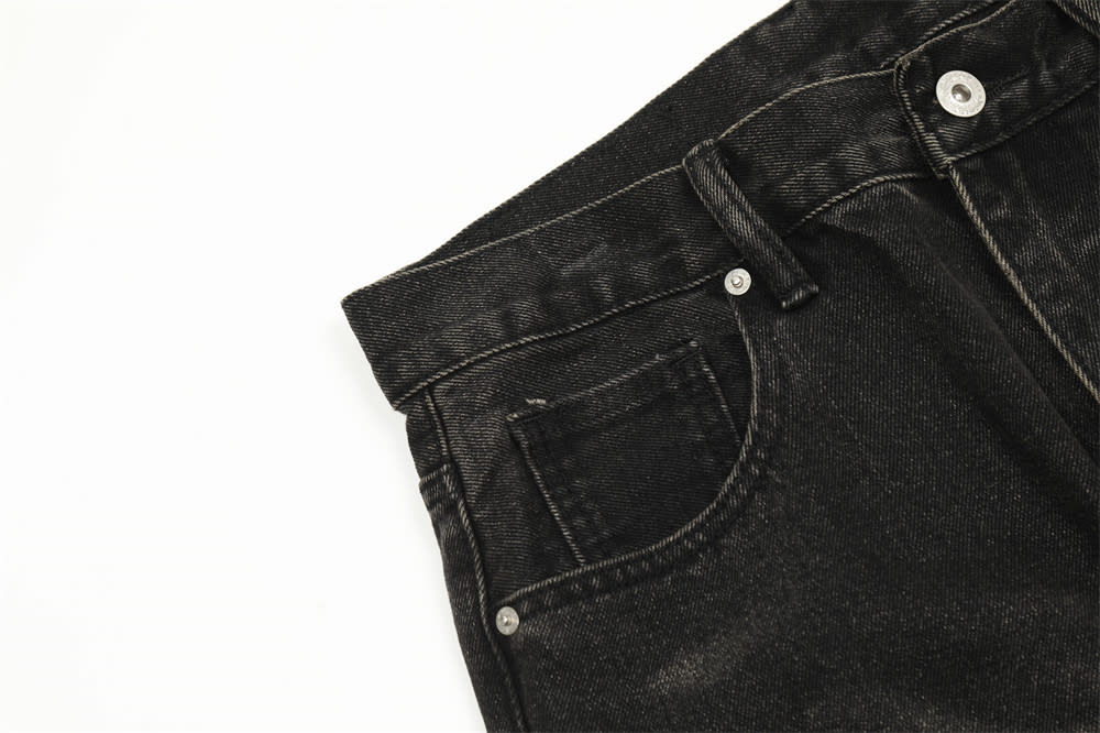 Tie-dyed Water Ripple Denim Trousers For Men view 16