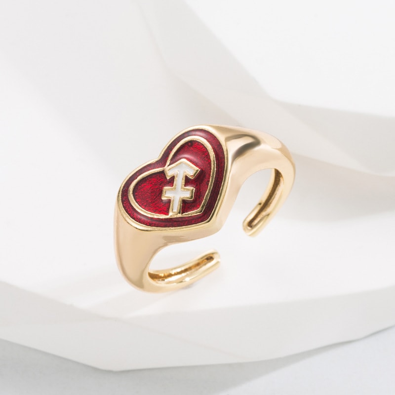 Trendy Copper Plating 18K Gold Dripping Ring Fashion view 8