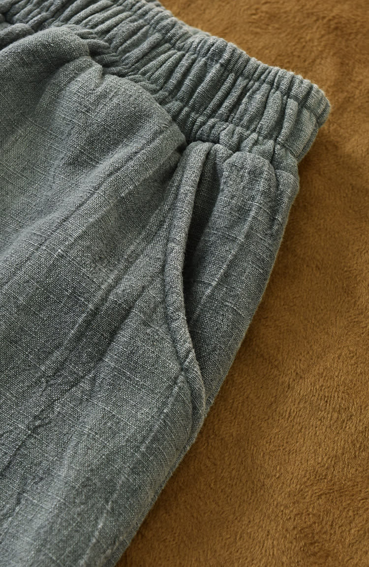 Tie-dyed Old Padded Fleece Trousers Winter Cotton And Linen Women's New view 29