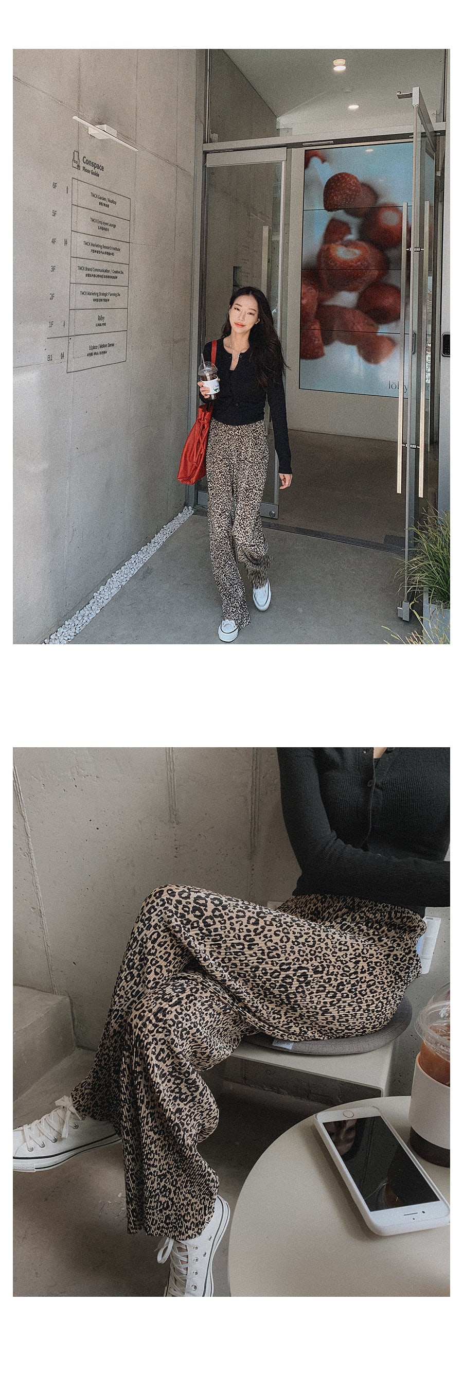 Summer Chiffon Leopard Print Loose Plus Size Casual Wide-leg Pants view 17