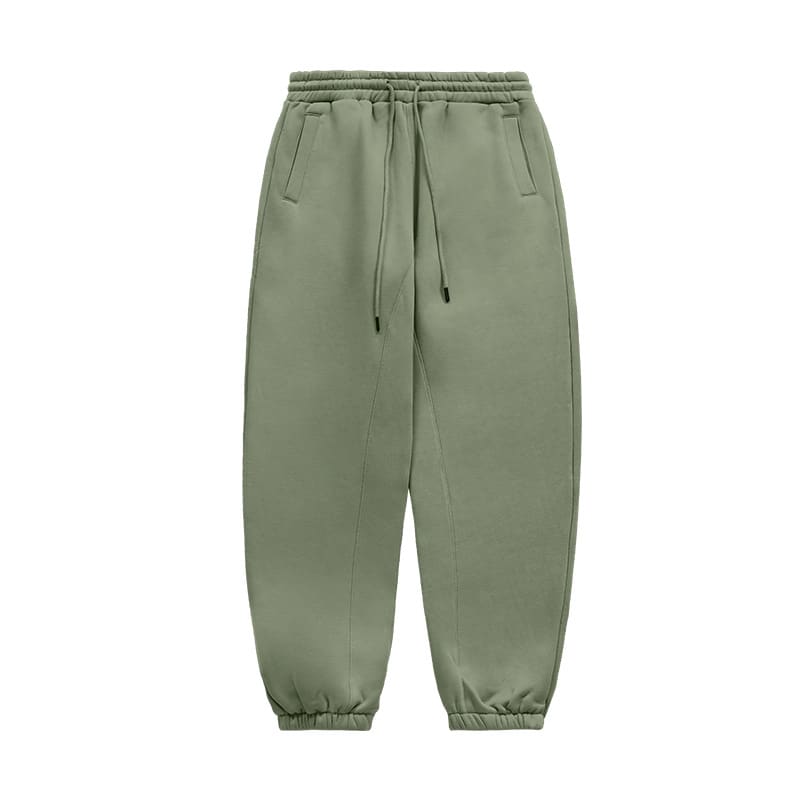 Fleece-lined Thick Hooded Solid Color Hoodie Suit view 20