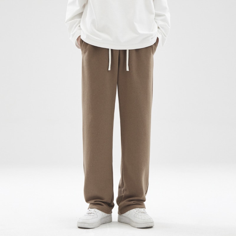 Fashion Brand Draping Effect Straight Gray Sweatpants Men view 3