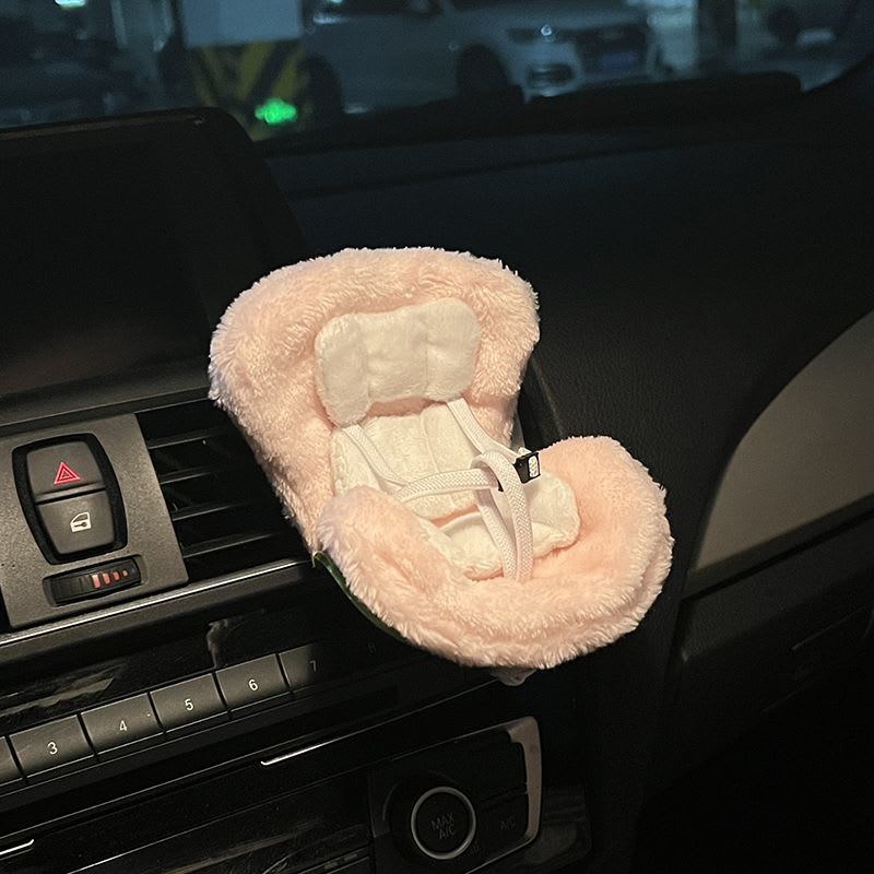 Cute Automobile Aromatherapy Baby Doll Seat Car Air Vent Decoration view 1