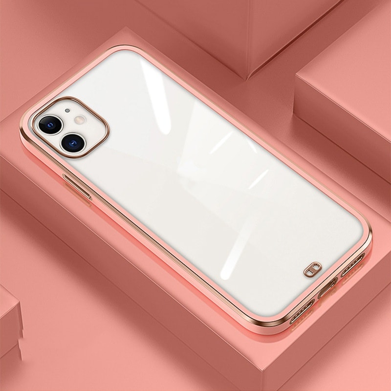 Straight Edge Transparent Soft Case Plating Protective Sleeve view 1