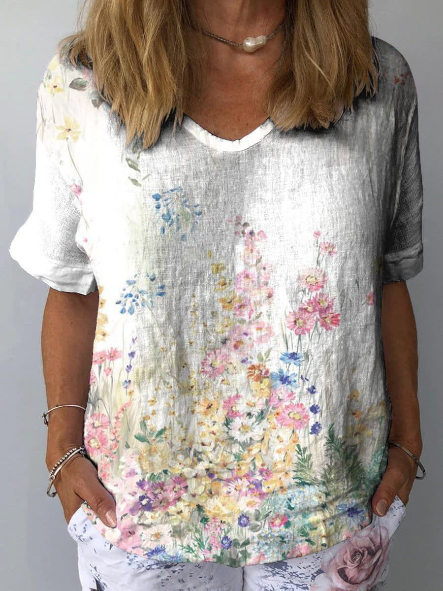 Women's Collarless Polyester Printed Top view 19