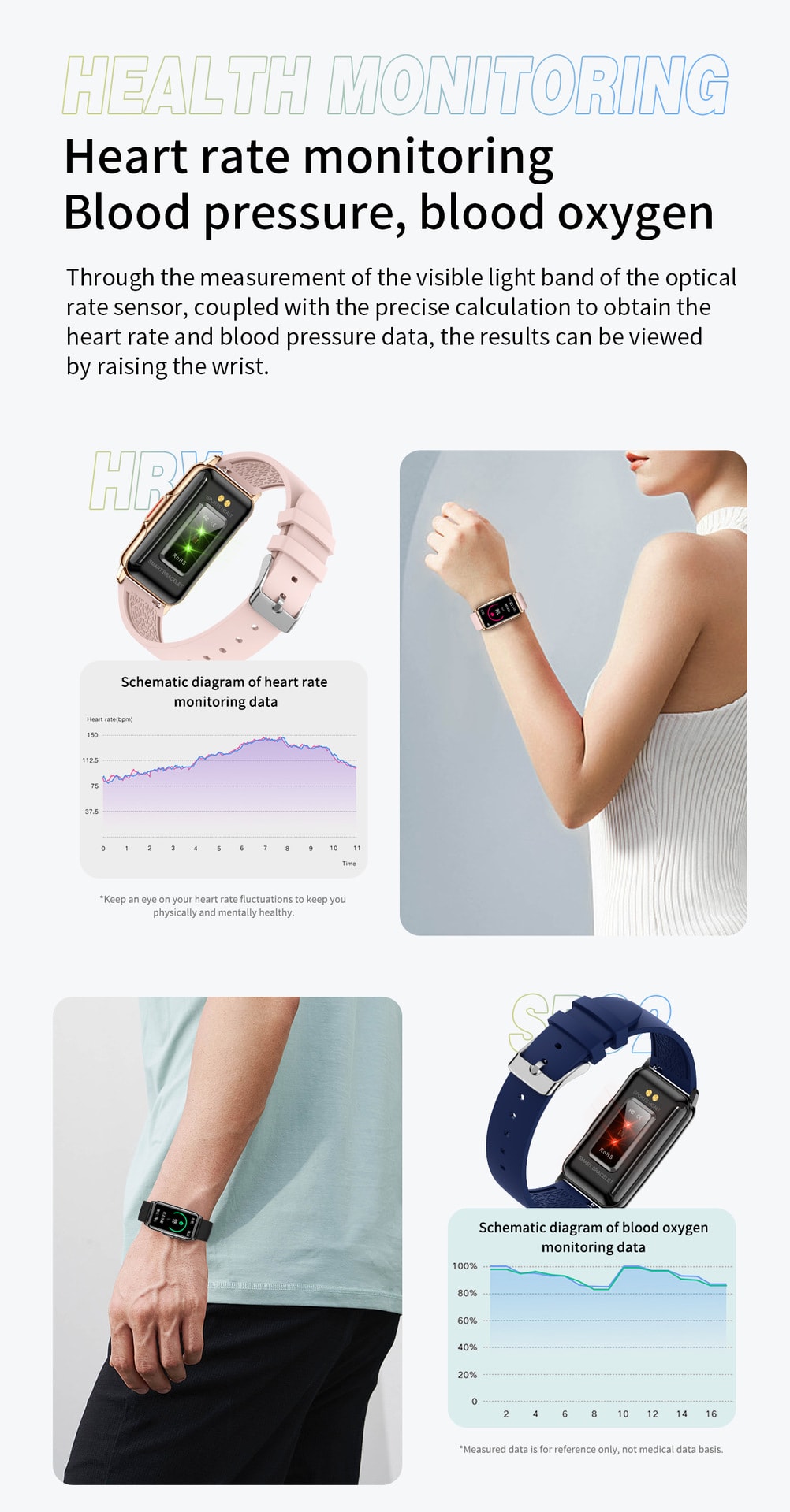 Outdoor Smart Sport Bracelet Multi-functional Health Monitoring Watch Women view 16