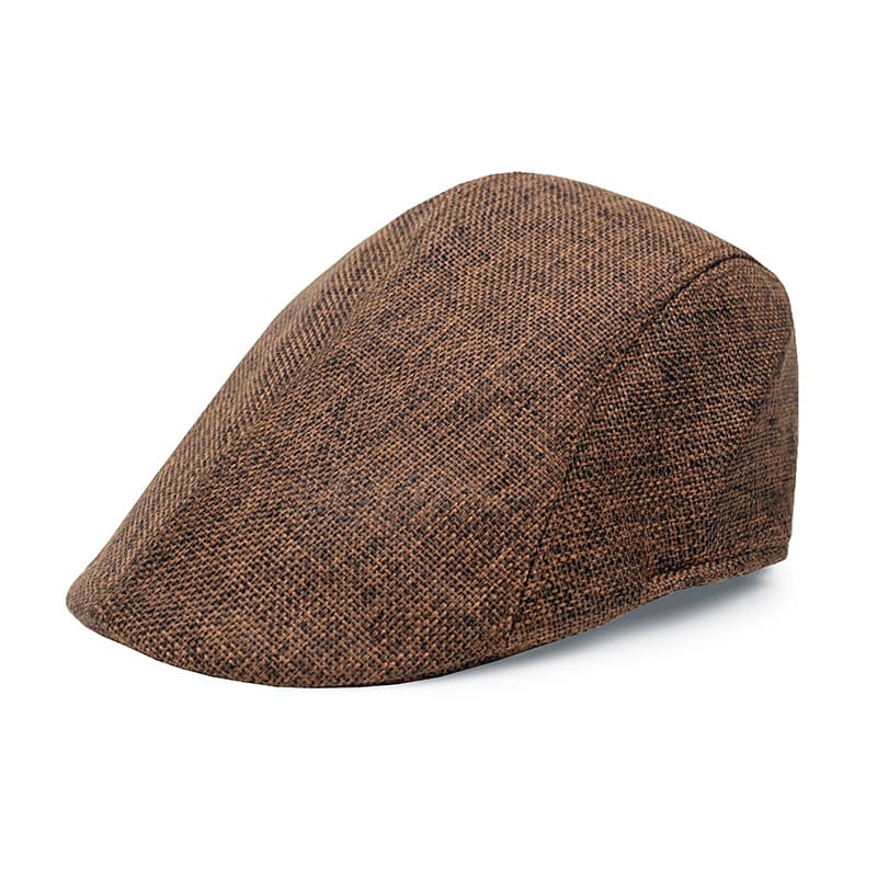 Cotton And Linen Beret Men's Retro Peaked Cap view 2
