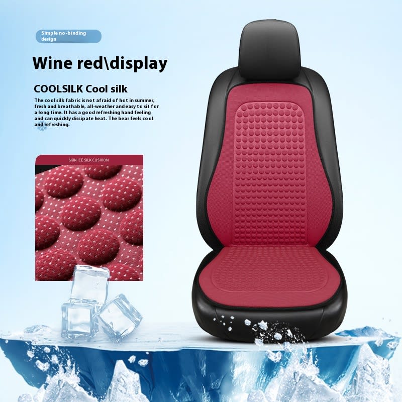 Cool Silk Tie-free Seat Cushion Car Frontco-driving Single Massage view 10