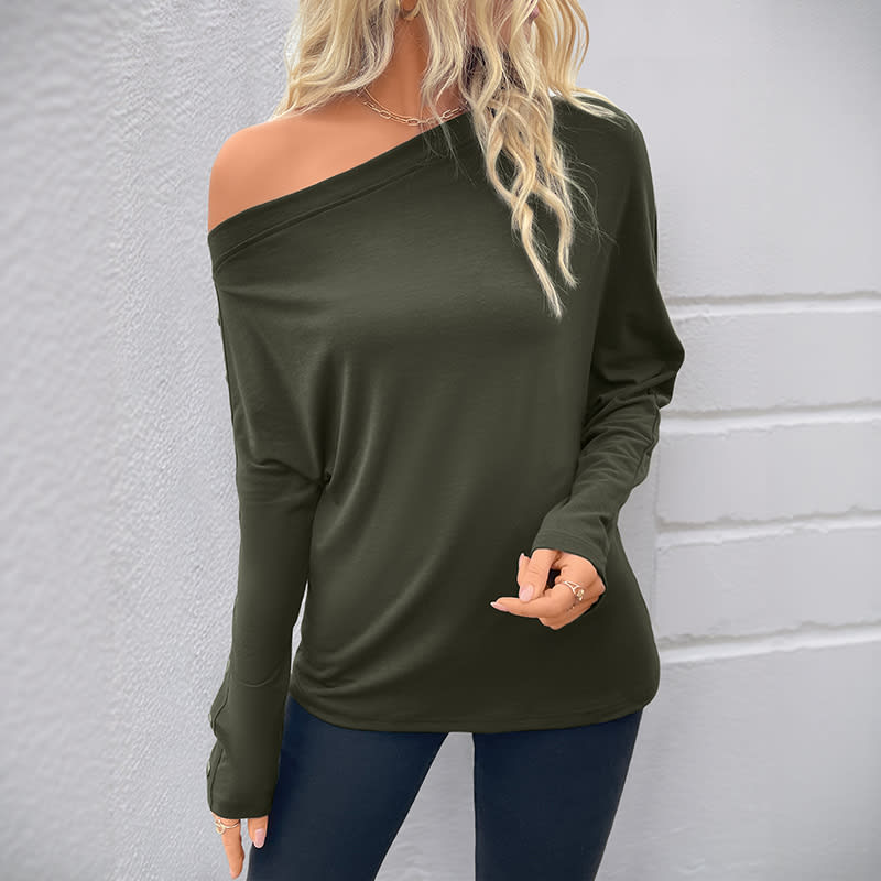 Thin Long Sleeve Pullover T-shirt view 5
