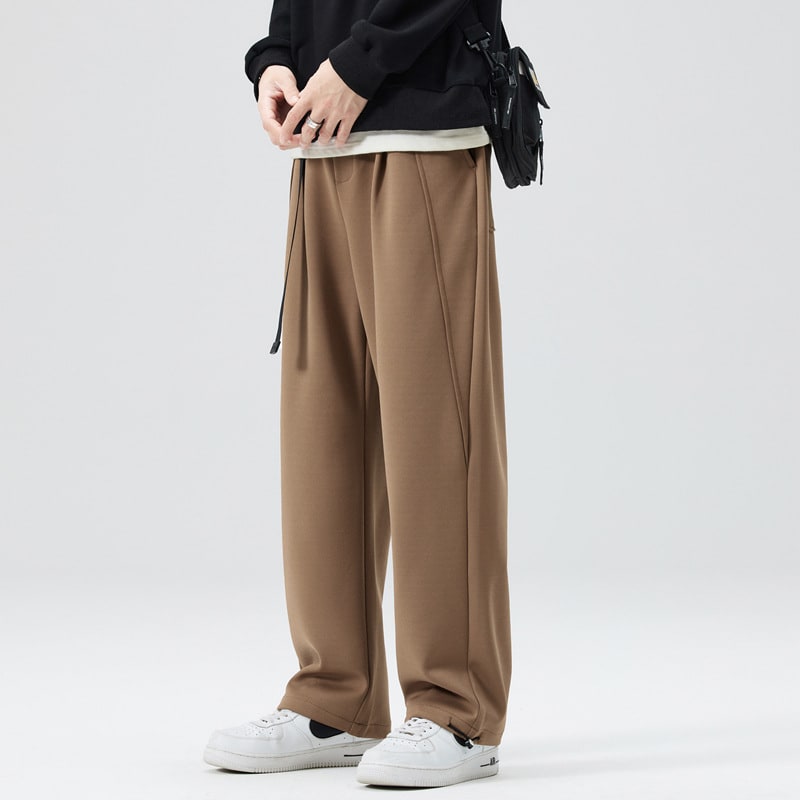 Knitted Beads Dopamine Multicolor Optional Straight Mopping Pants view 1