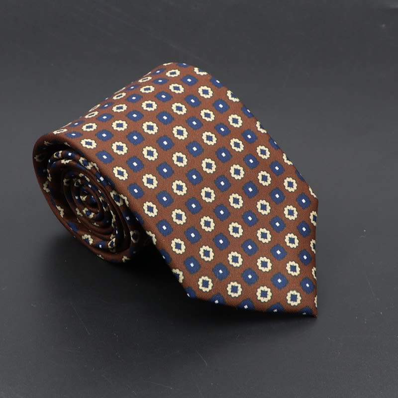 Super Soft Bohemian Silk Ties Men's Fashion 75mm Necktie view 28