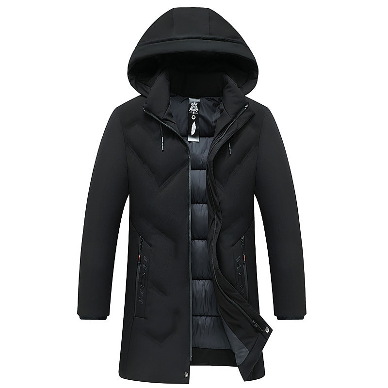 Casual Thickening Mid-length Hooded Detachable Warm-keeping Cotton Clothing view 7
