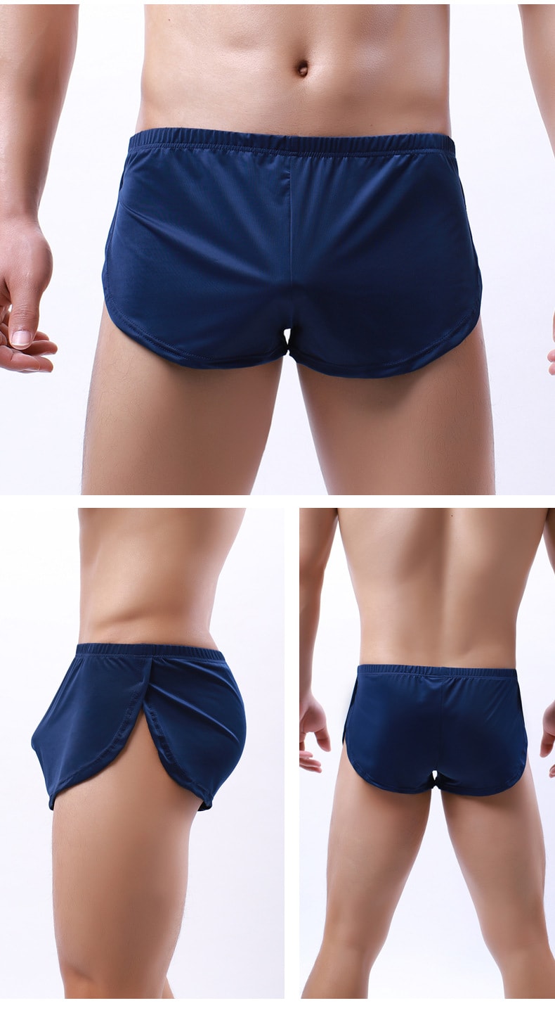 Men's Underwear Silky Round Edge Sports Underwear Home Shorts view 15