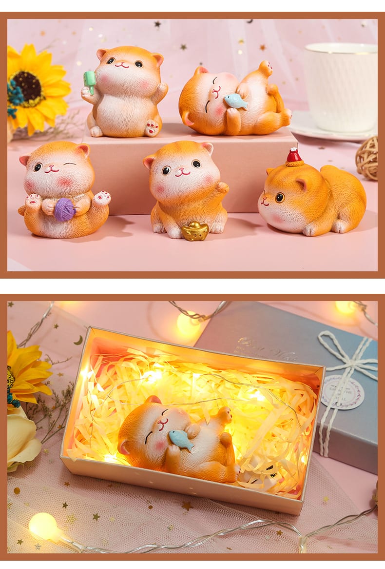 Cartoon Cute Cat Children's Room Cute Resin Decorations view 6
