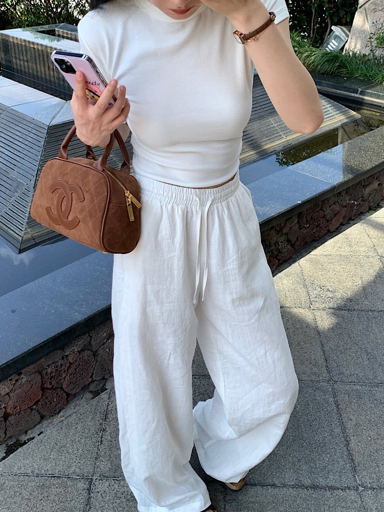 Loose Slimming And All-matching Casual Wide-leg Pants view 6