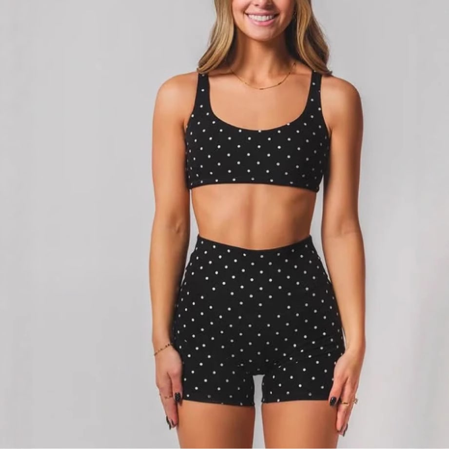 Split Casual And Comfortable Wave Point Two Piece Swimsuit Suit view 5