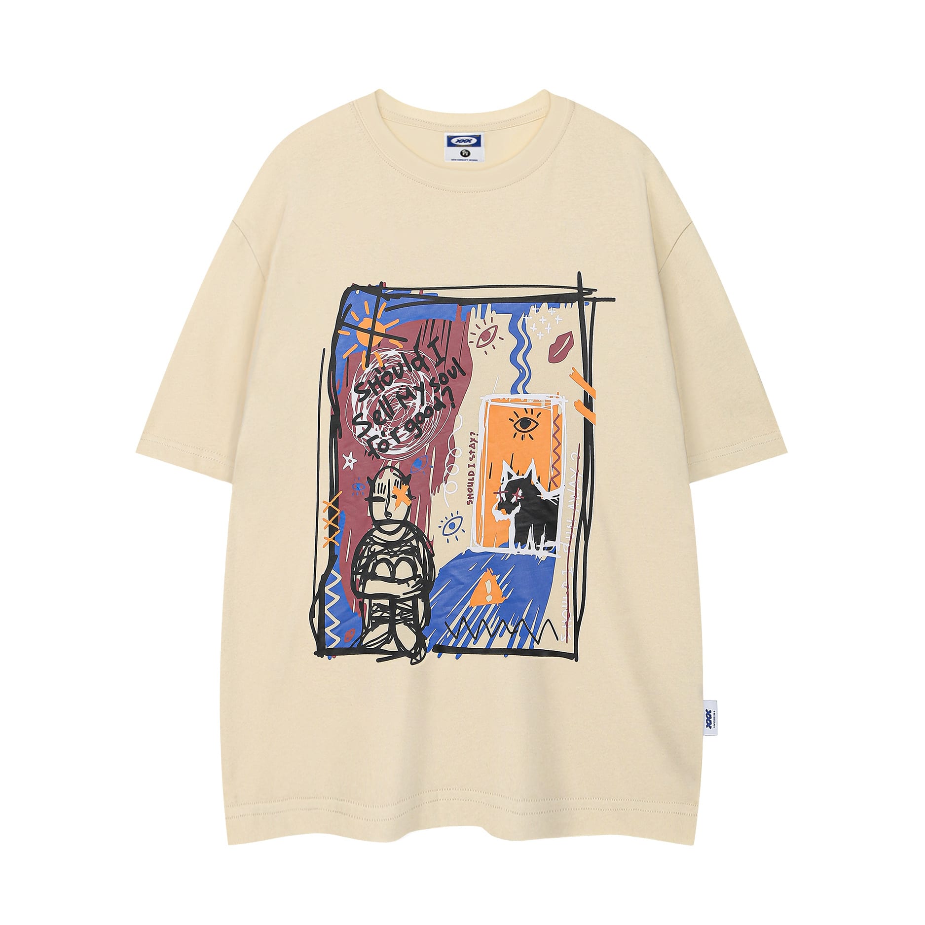 Women's American-style Retro Graffiti Couple Short-sleeved T-shirt view 6
