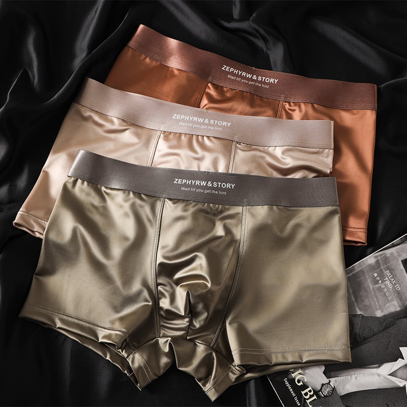 Men's Satin Light Luxury Ice Silk Underwear Summer view 9