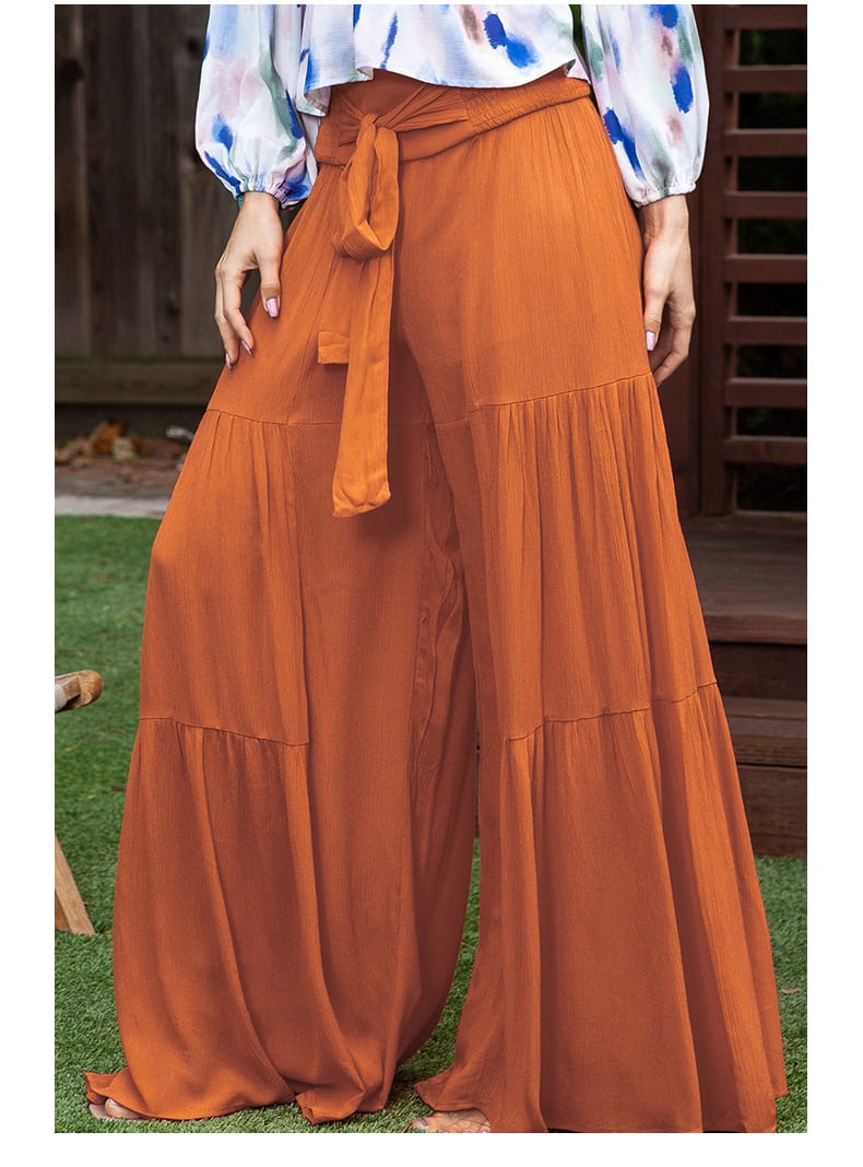 Fashionable Waist Smocking Bundle Trousers For Women view 6