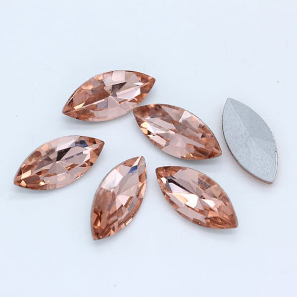 Horse Eye Crystal Pointed Glass Silver Bottom Loose Diamond view 22