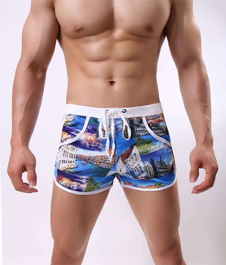 Printed Men's Beach Arro Workout Shorts view 2