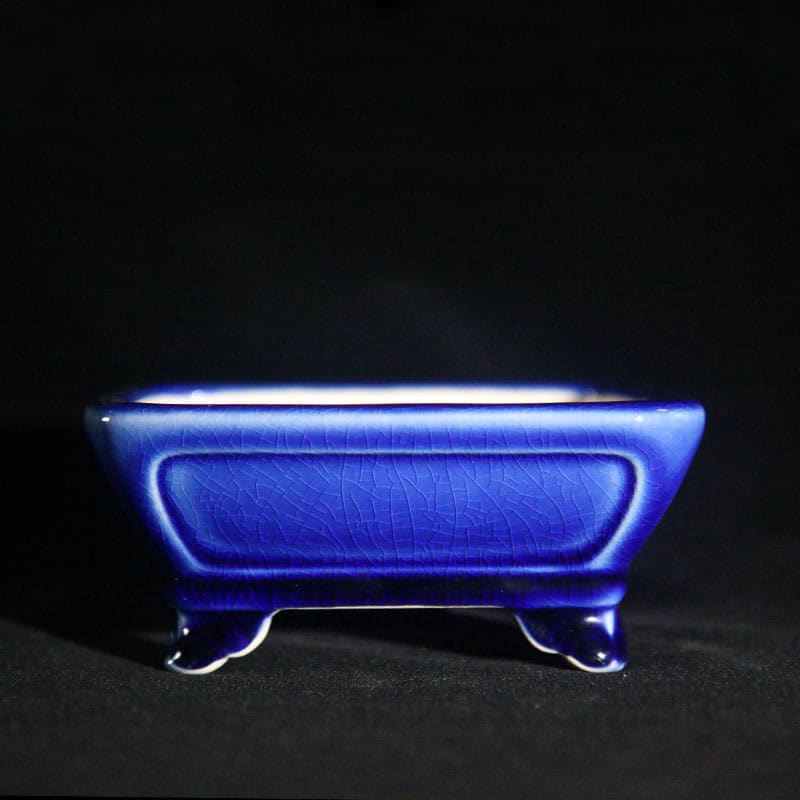 Purple Sand Flower Pot Ceramic Bonsai Pot Kui Noodles Small Manger Rectangular view 5