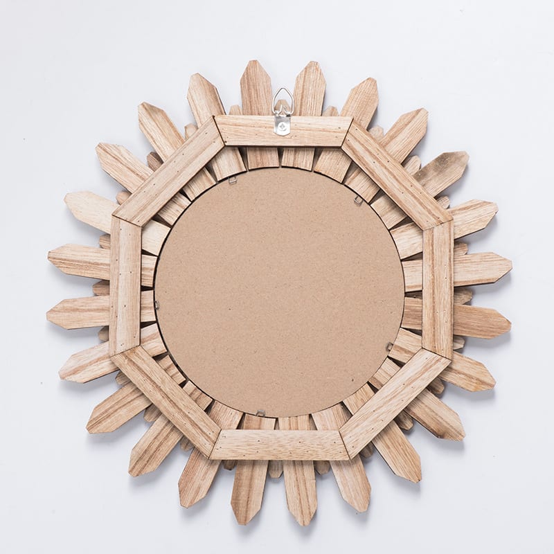 European-style Solid Wood Handmade Finish Hanging Mirror Homestay Hotel Entrance Decoration Hanging view 7