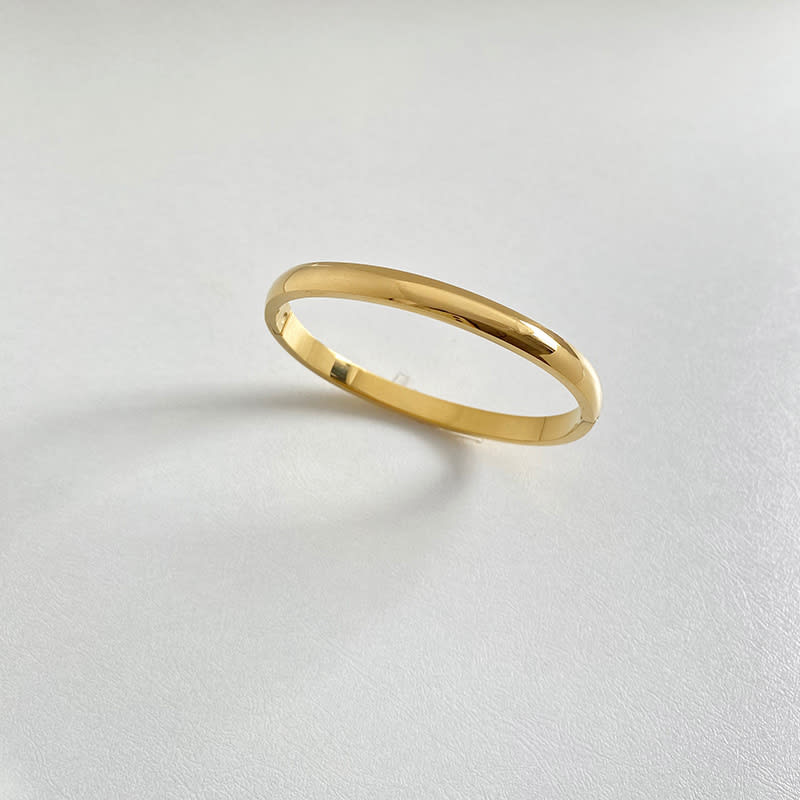 Retro Minimalistic Buckle Simple Bracelet Gold Bracelet view 7