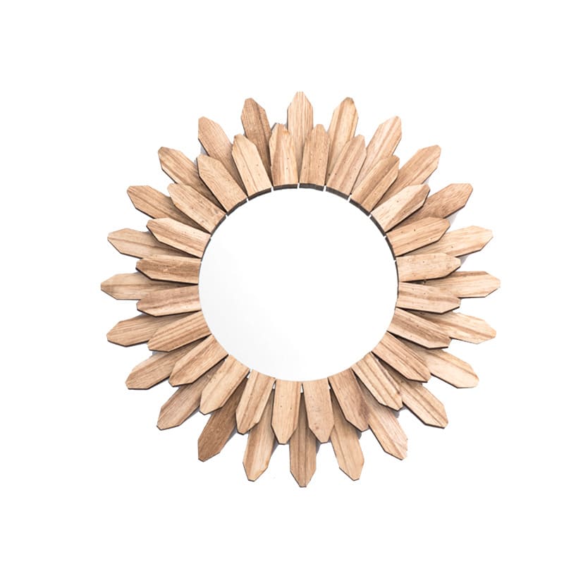 European-style Solid Wood Handmade Finish Hanging Mirror Homestay Hotel Entrance Decoration Hanging view 4