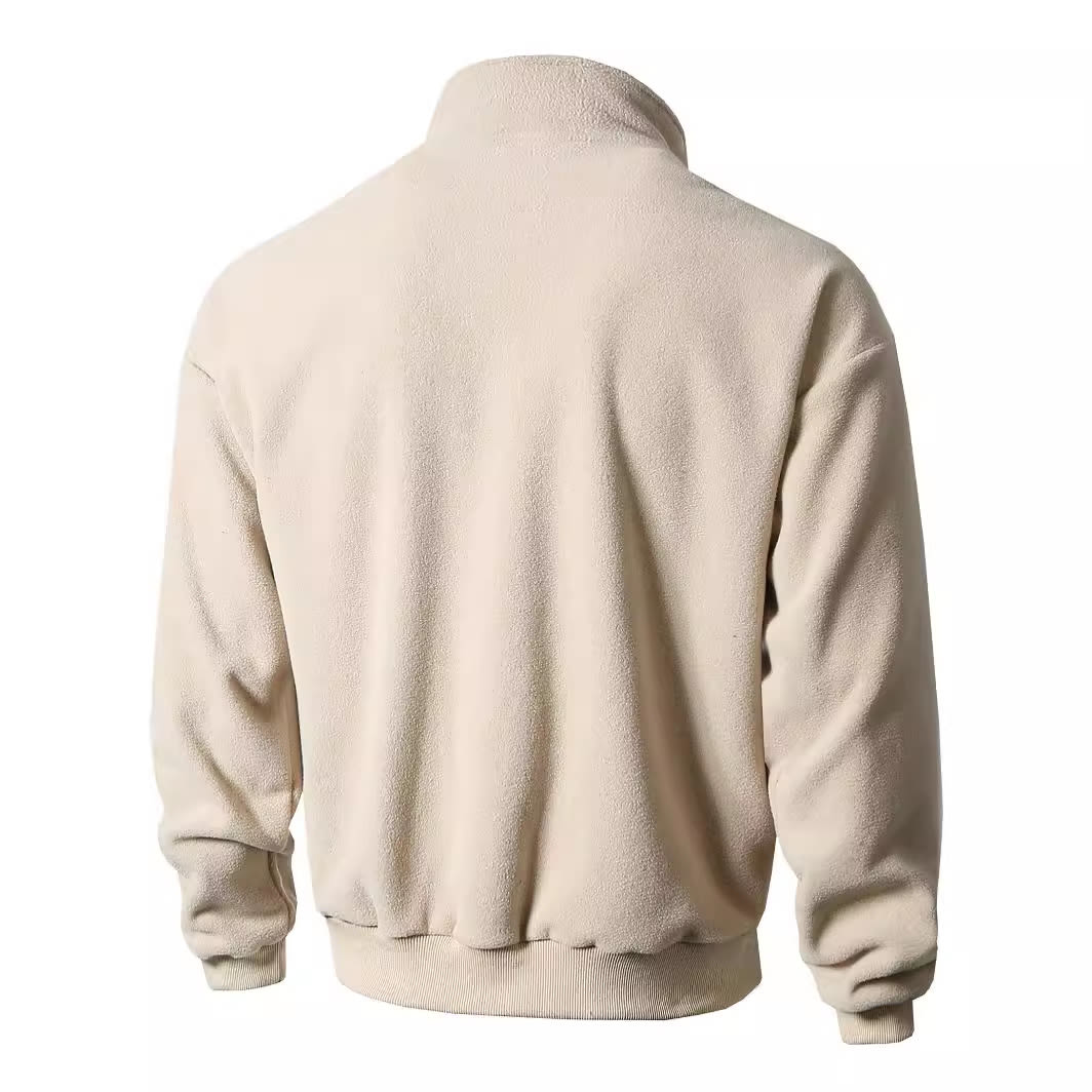 Slim Fit Round Neck Long Sleeves Stand Collar Cardigan Personalized European And American Style view 3