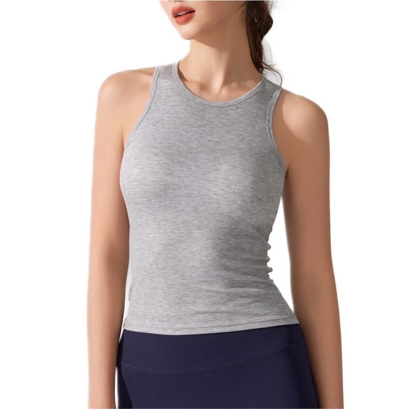Europe And America Cross Border Yoga Vest Women's Rib Running With Chest Pad Tight Fitness view 4