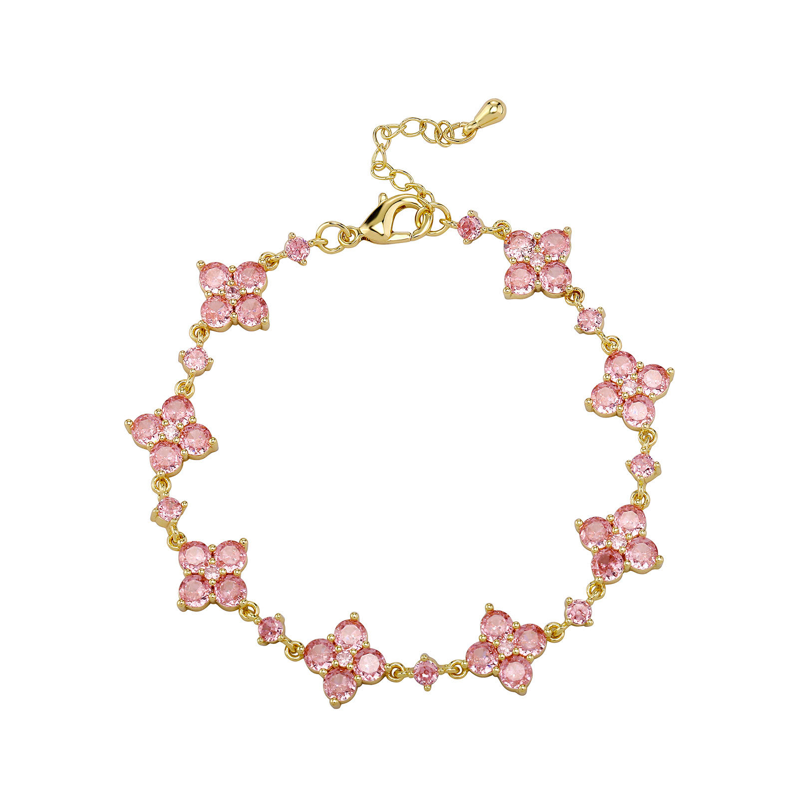 Flower Rhinestone Bracelet Light Luxury Sparking Zirconium High-grade Niche Bracelet Hand Jewelry view 5