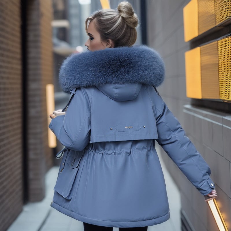 Women's Clothing Velvet Padded Thickened Coat view 4