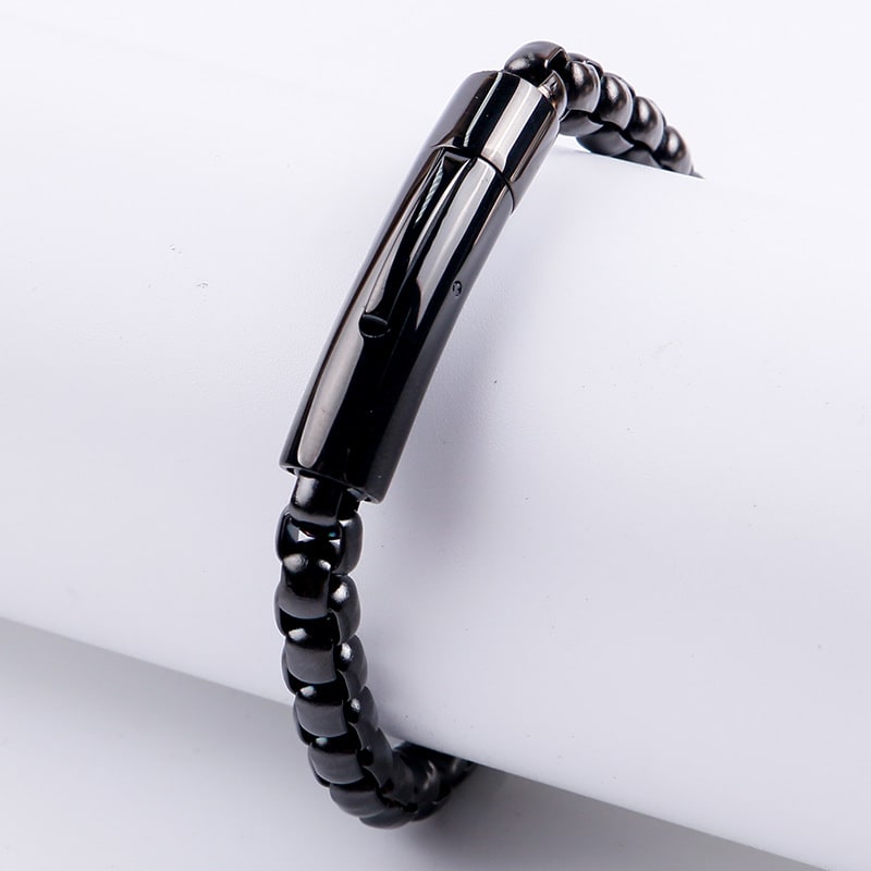 Titanium Steel Men's Stainless Steel Pearl Bracelet view 8