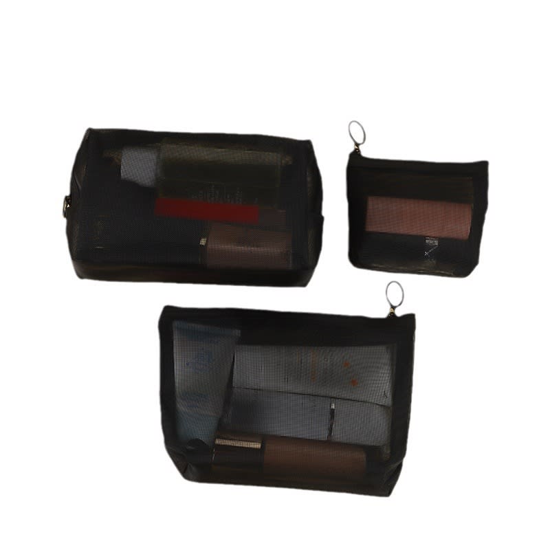 Mesh Cosmetic Bag Storage High-grade Transparent view 3