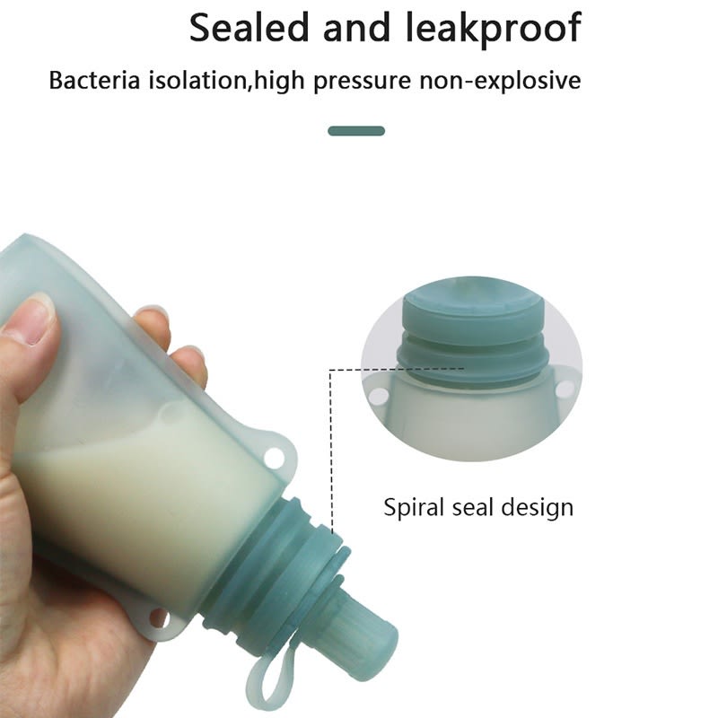 Portable Household Silicone Breast Milk Preservation Bag view 7