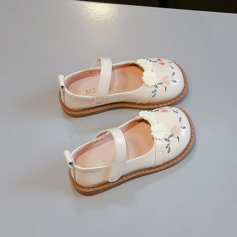 Children's Cute Leather Flower Princess Shoes view 4