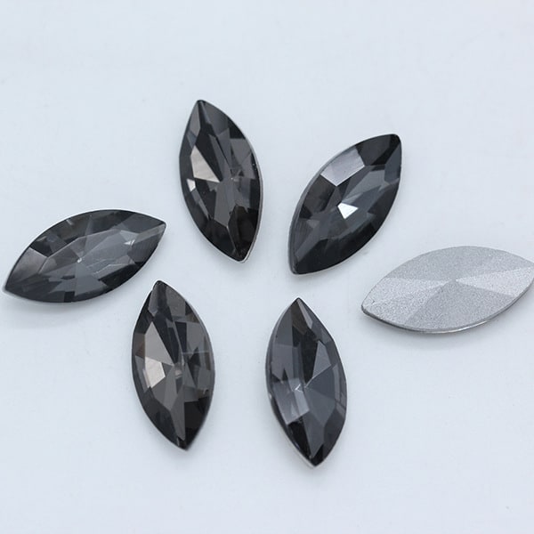 Horse Eye Crystal Pointed Glass Silver Bottom Loose Diamond view 7