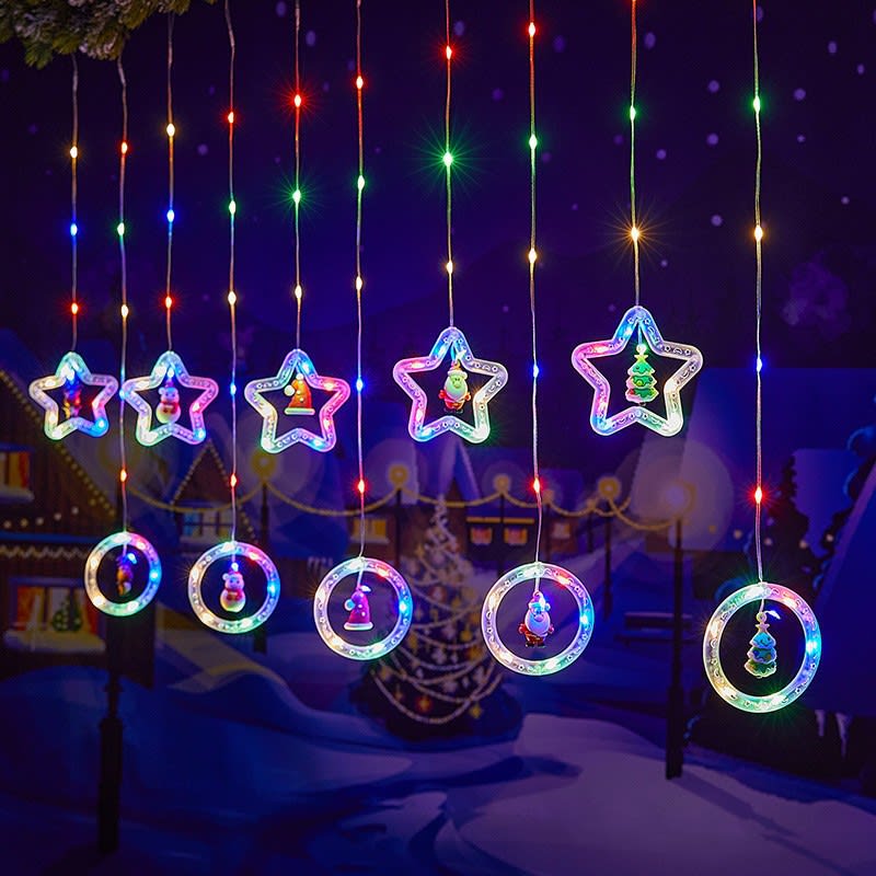 Christmas Curtain Lighting Chain Decoration view 4